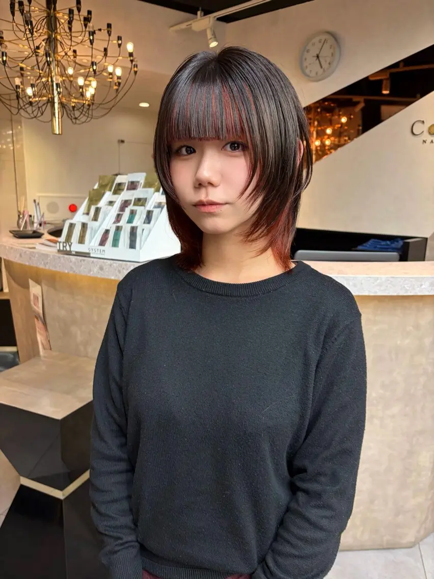 ショート カラー カット ヘアカラー 藤原快斗/レイヤー /ウルフ/ハイトーンのヘアスタイル