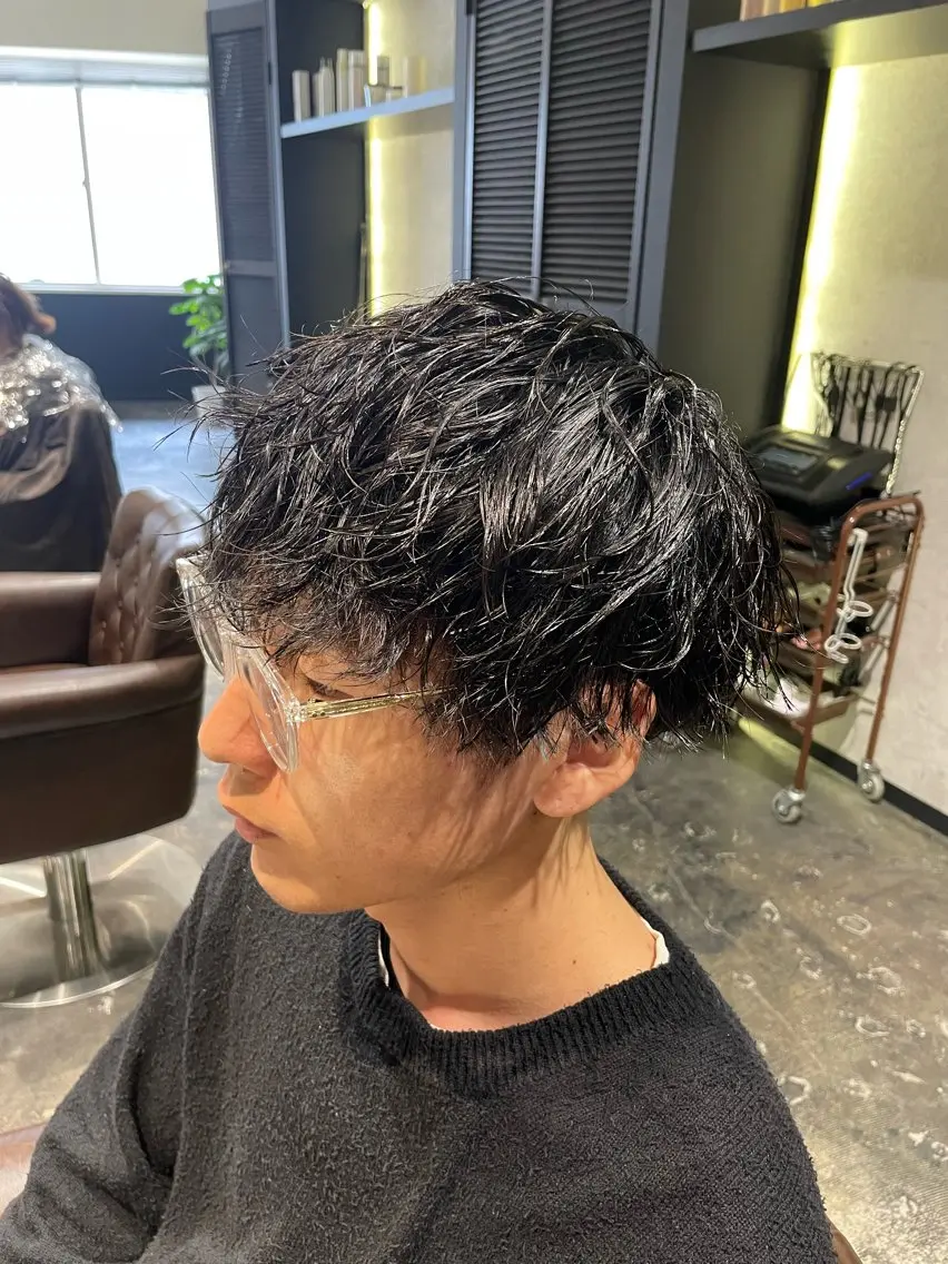 パーマ メンズ カット パーマ 💈メンズ職人 ルキト💈のヘアスタイル