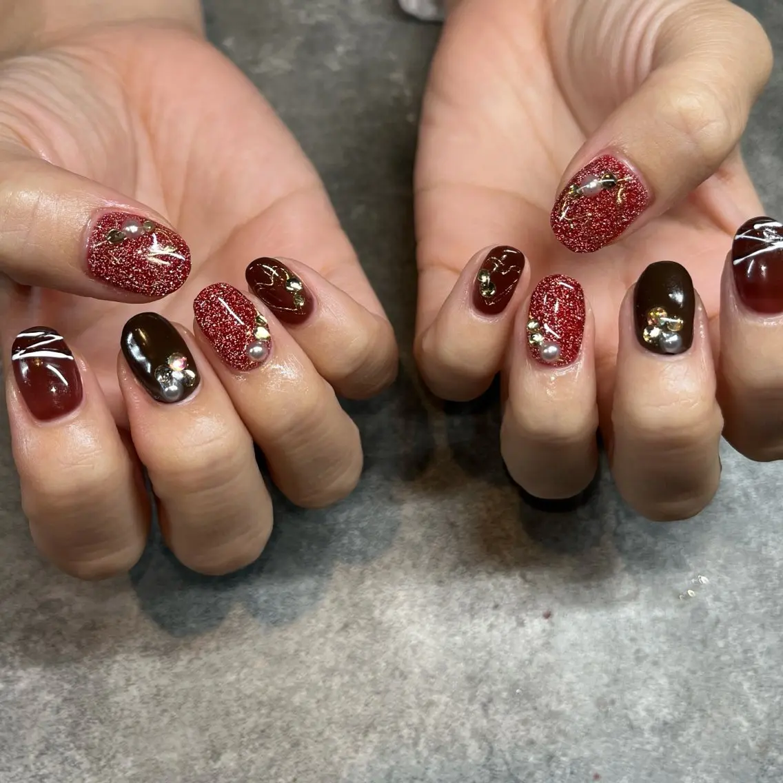 ネイル アートネイル バレンタイン salon akua nail＆リラクのマツエク・マツパデザイン