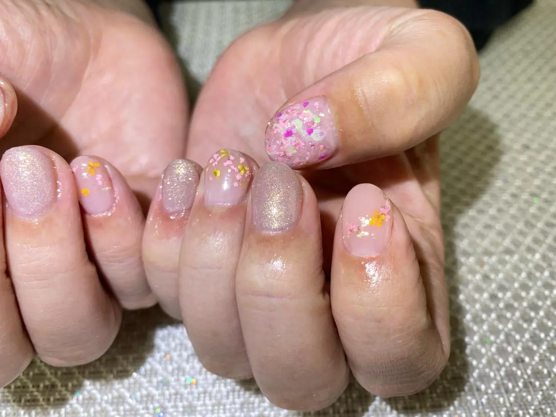 ネイル フラワーネイル ショートネイル 春ネイル will 有希のネイルデザイン