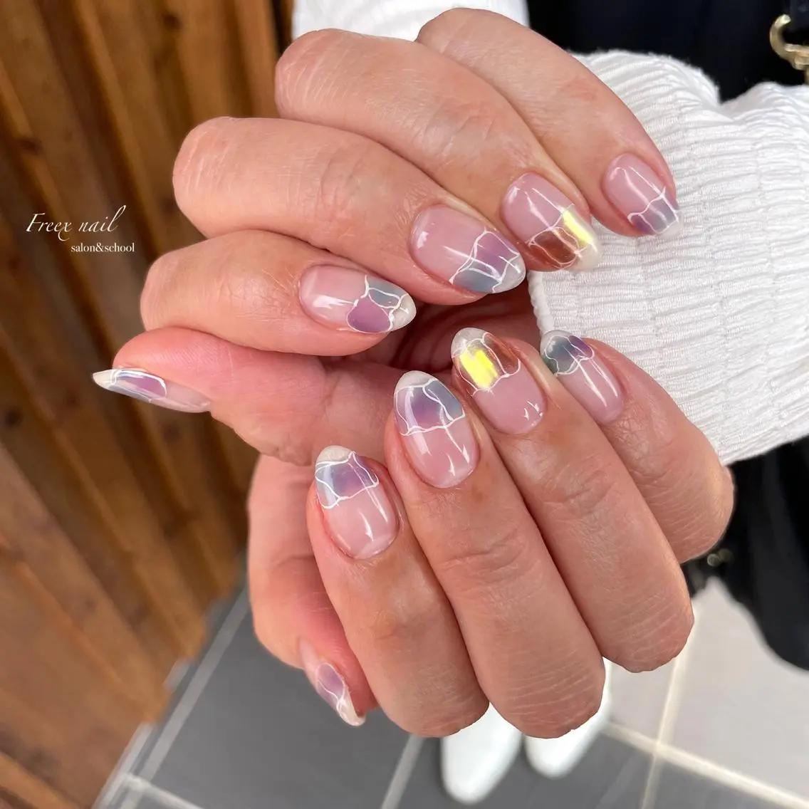 ネイル クリアネイル ハンドネイル ハンドケア freex nail /ニュアンス/個性派のネイルデザイン