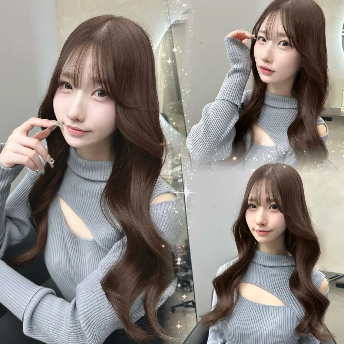 ロング カラー カット ヘアカラー トリートメント youres hairのヘアスタイル