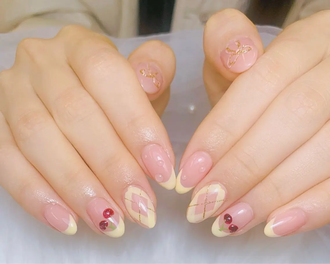 ネイル チークネイル 長さ出し フットネイル 韓国ネイル マグネットネイル ハンドネイル ハンドケア AN NAIL _HOAのネイルデザイン