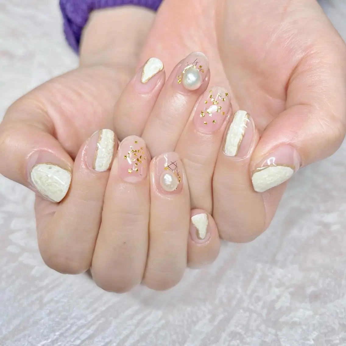 ネイル ニュアンスネイル ショートネイル gemickle nailのネイルデザイン