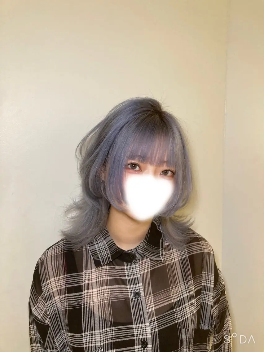 ミディアム カット ヘアカラー トリートメント ウルフカット/鶴橋/ KONNO/Wカラーのヘアスタイル