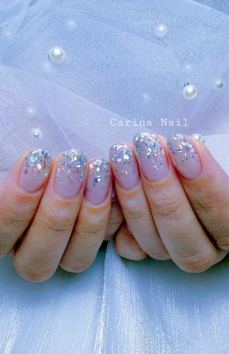 ネイル グラデーション ラメ(グリッター) ラメグラデーション Carina Nailのネイルデザイン