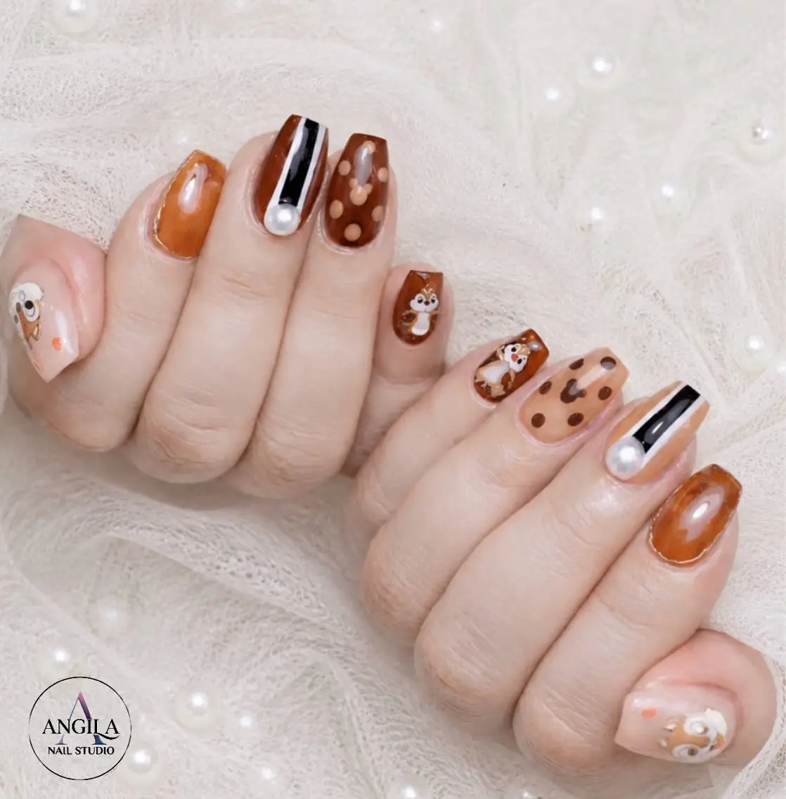 ネイル ANGILA ネイル¨̮S*Y*Kのネイルデザイン