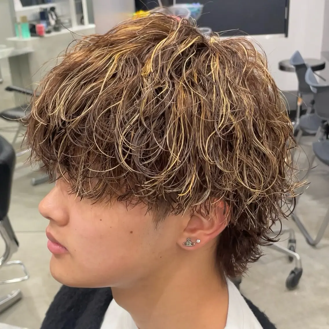 ミディアム カラー ヘアアレンジ メンズ fifth 石川 凪のヘアスタイル