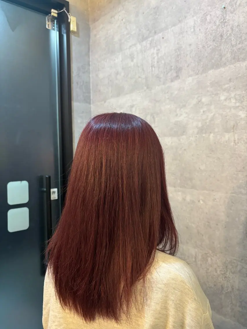 ミディアム カラー ブラウンカラー 透明感カラー ピンクカラー ピンクブラウン ヘアカラー トリートメント メンズパーマ/透明感 カラー/中村太玖美のヘアスタイル