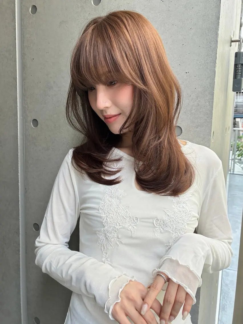 セミロング カラー カット ヘアカラー ニュアンスカラー/ レイヤー/akariのヘアスタイル