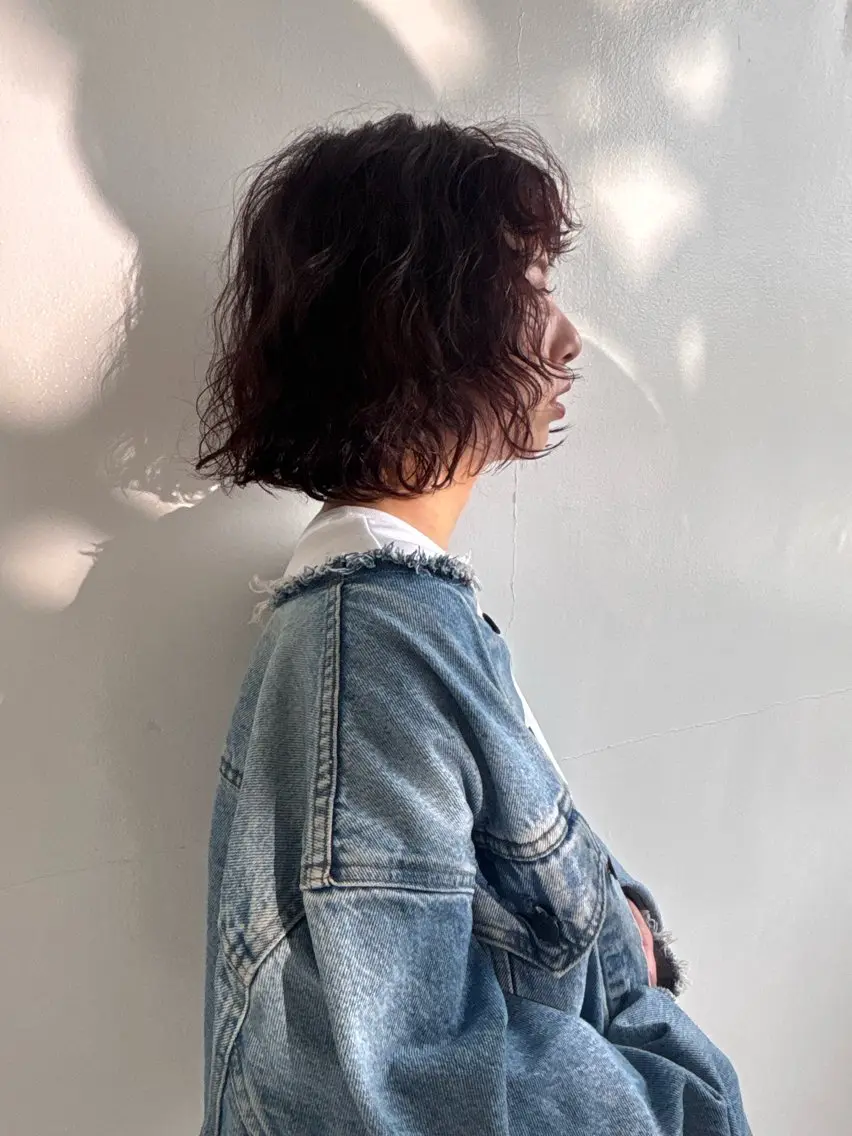 ショート カット パーマ 山本 千尋のヘアスタイル