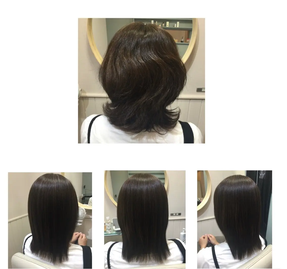 ミディアム ハイライト 髪質改善 レイヤーカット トリートメント カット 縮毛矯正 トリートメント ✨メテオ 髪質改善✨ シバタのヘアスタイル