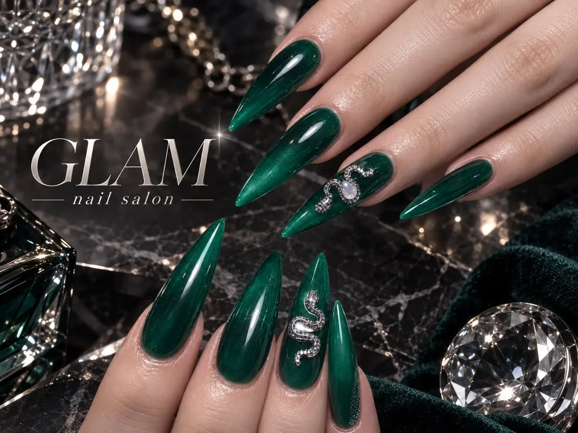 ネイル ハンドネイル エツメ💅 長さ出し🎀デザインのネイルデザイン