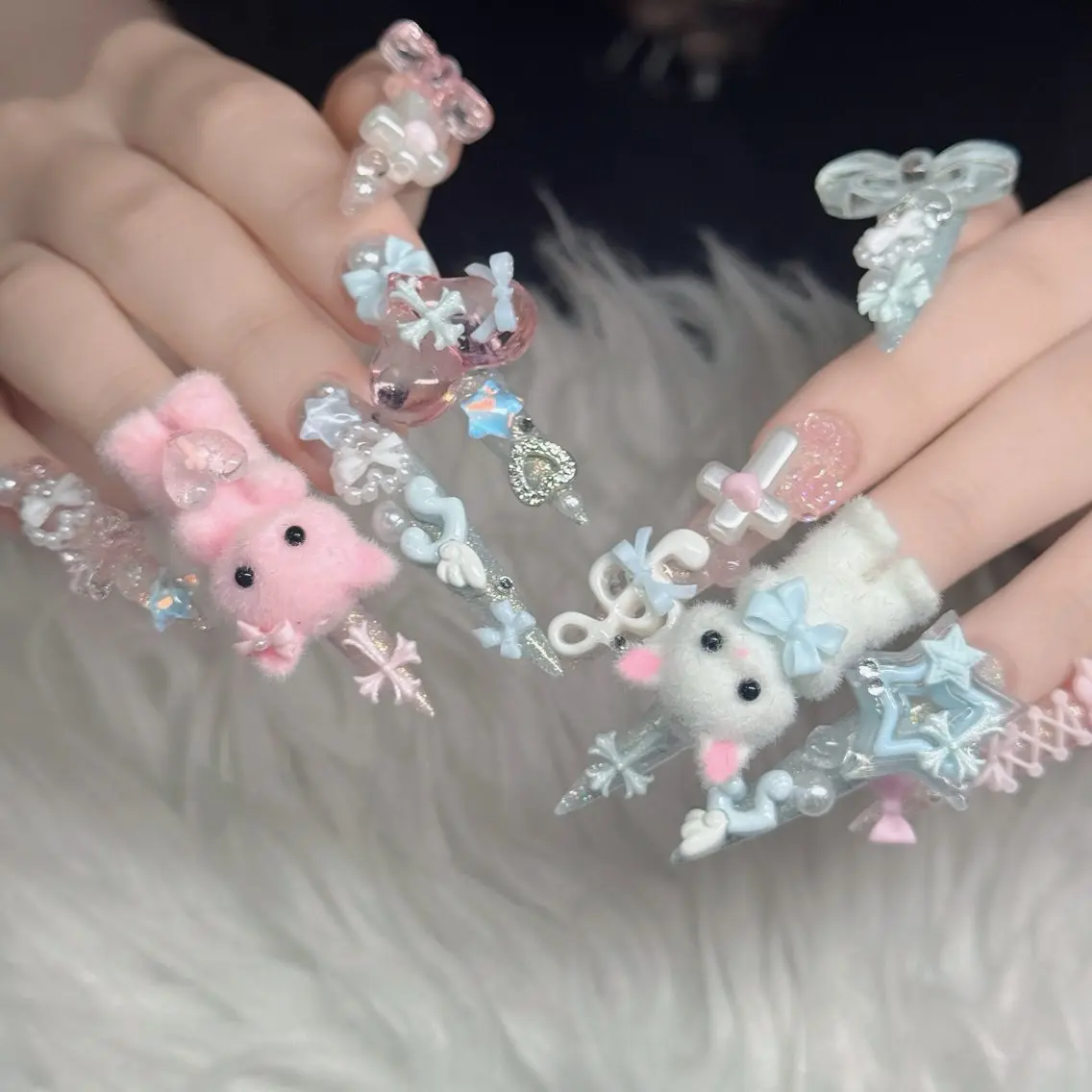 ネイル フットネイル フレンチネイル グラデーション 韓国ネイル ロングネイル ハンドネイル Hani Nail Salonのネイルデザイン