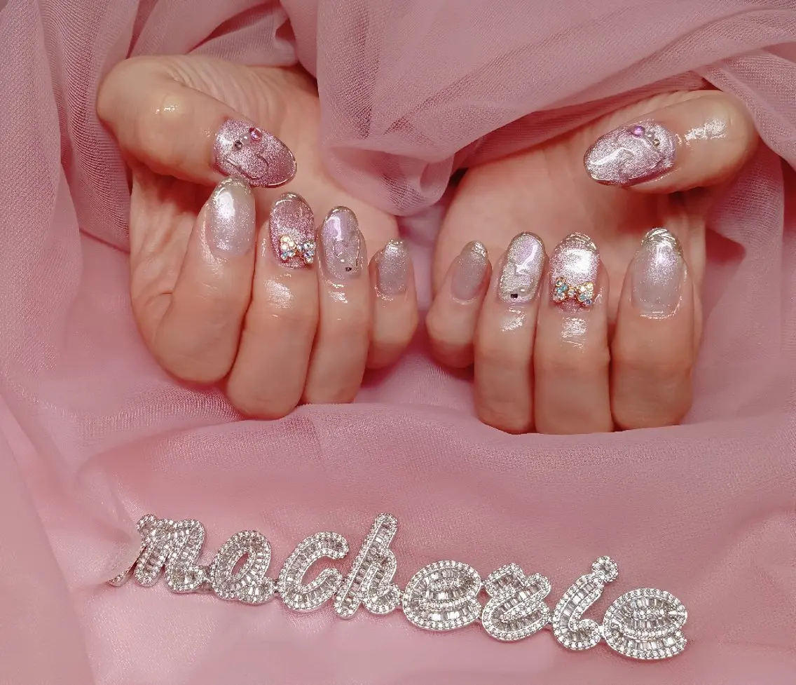 ネイル ハート ハンドネイル Nail Salon macherieのネイルデザイン