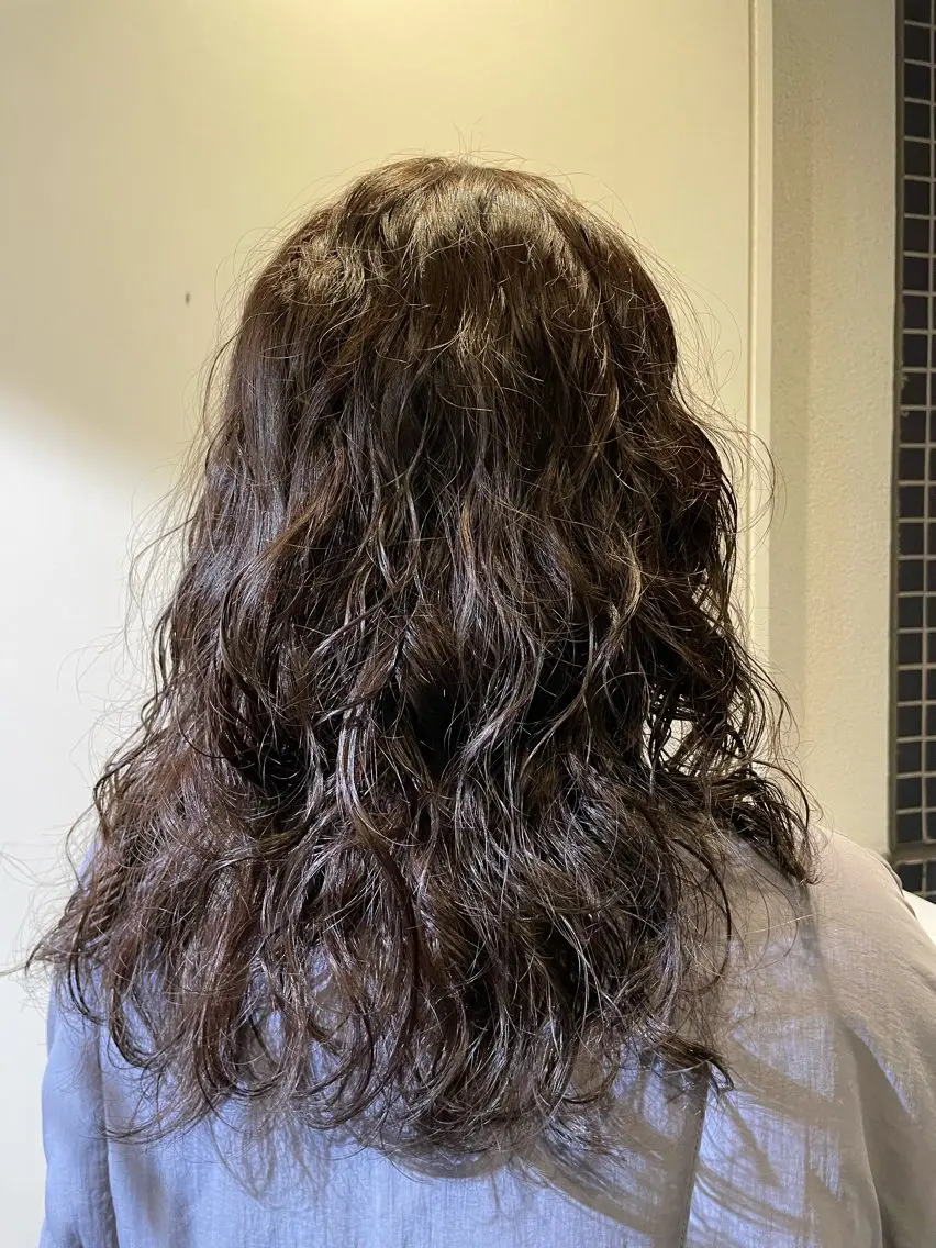 セミロング カラー パーマ カット ヘアカラー パーマ トリートメント 🎀レイヤー/パーマ カラー/ai🎀のヘアスタイル