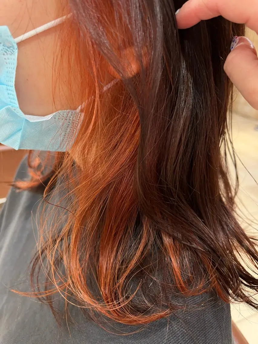 ちょこっとオシャレに👩🏻🦰🧡カット+カラー+ポイントブリーチ+マイクロバブル付き💛🤡の写真