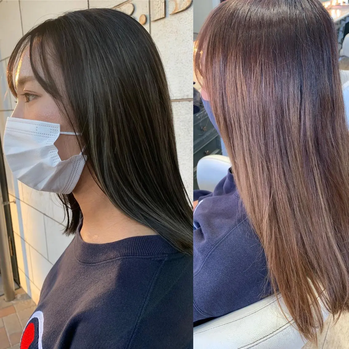 ミディアム カラー ヘアアレンジ メンズ キッズ ネイル メンズハイライト グレージュ ハイライトカラー ハイライト ミディアムネイル hiro【沿線で叶う 似合わせhair】のヘアスタイル