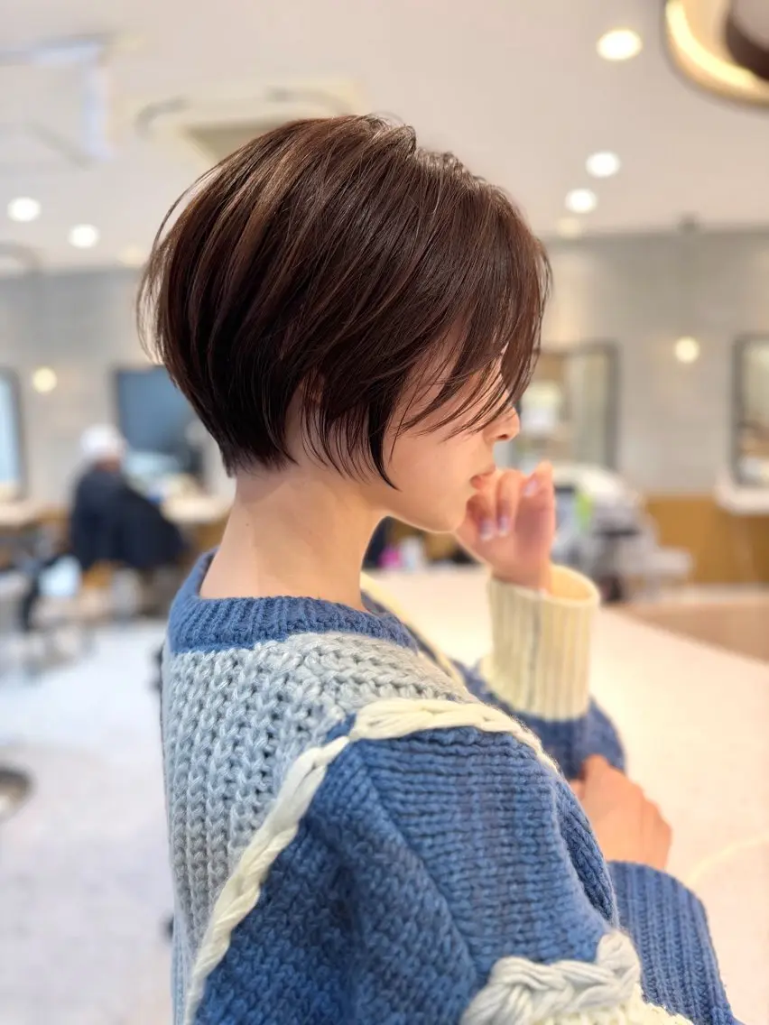 ショート カラー カット ヘアカラー トリートメント 🌟透明感カラー× 小顔カット いっせいのヘアスタイル