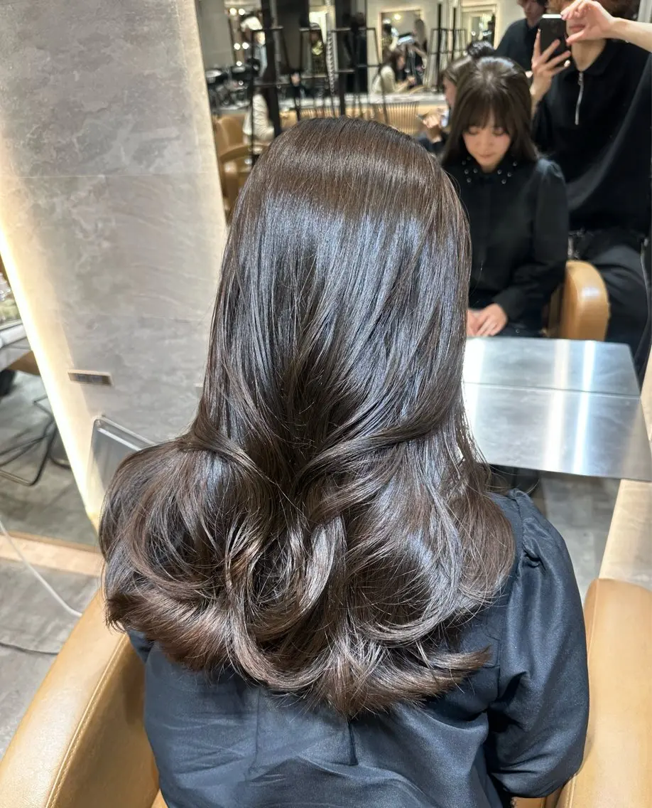 セミロング 髪質改善 カット ヘアカラー トリートメント ヘアセット 銀座副店長/レイヤー /髪質改善/田島のヘアスタイル