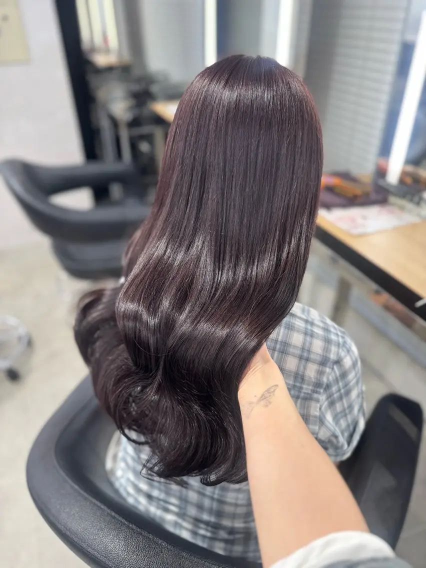 セミロング カラー ヘアアレンジ ヘアカラー トリートメント ヘッドスパ ヘアセット 🤍淡色ピンク&ラベ ンダーYUKI🤍のヘアスタイル