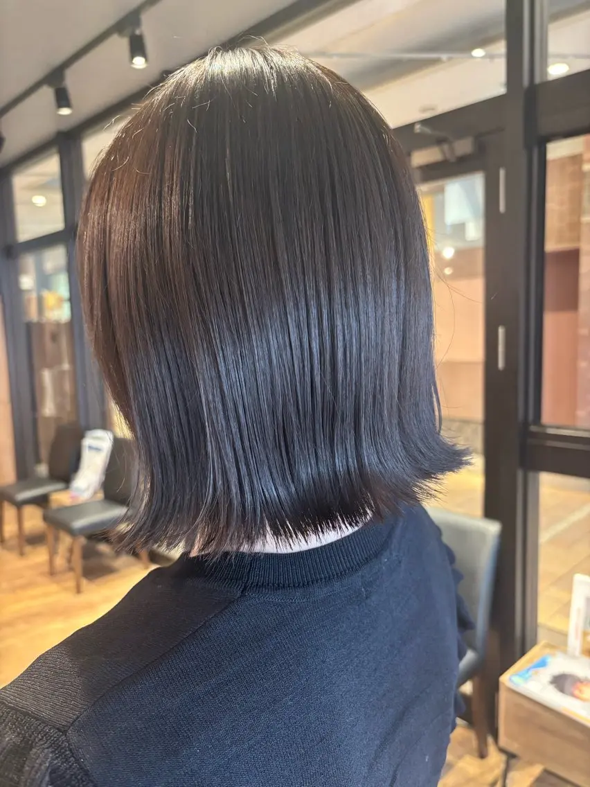 ショート カラー ブラウンカラー 🎀ワンレンボブ🎀 ワンカラー　あゆみのヘアスタイル