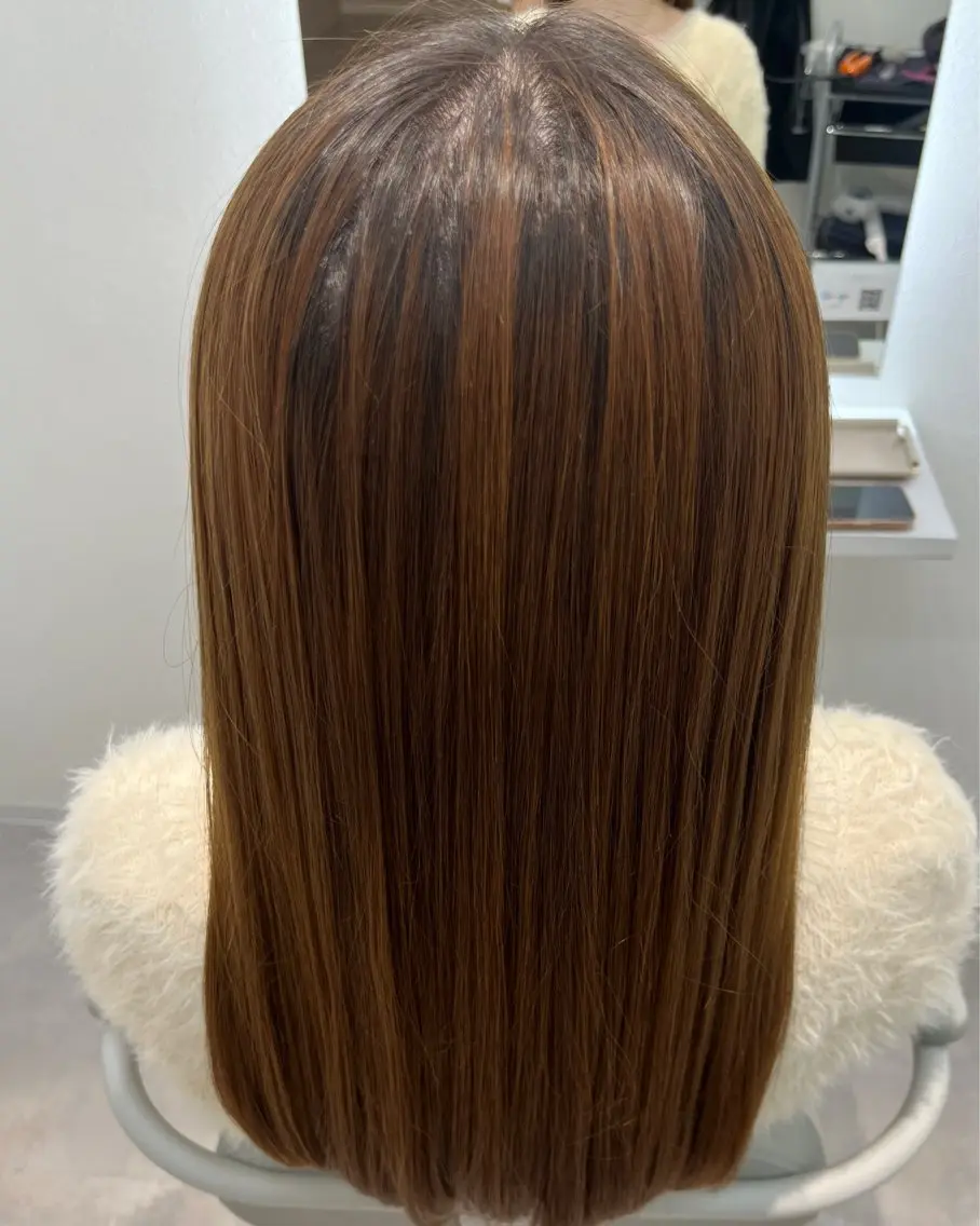 セミロング 縮毛矯正 カット 縮毛矯正 トリートメント 🌼カラー 🌼渡辺歩🌼のヘアスタイル