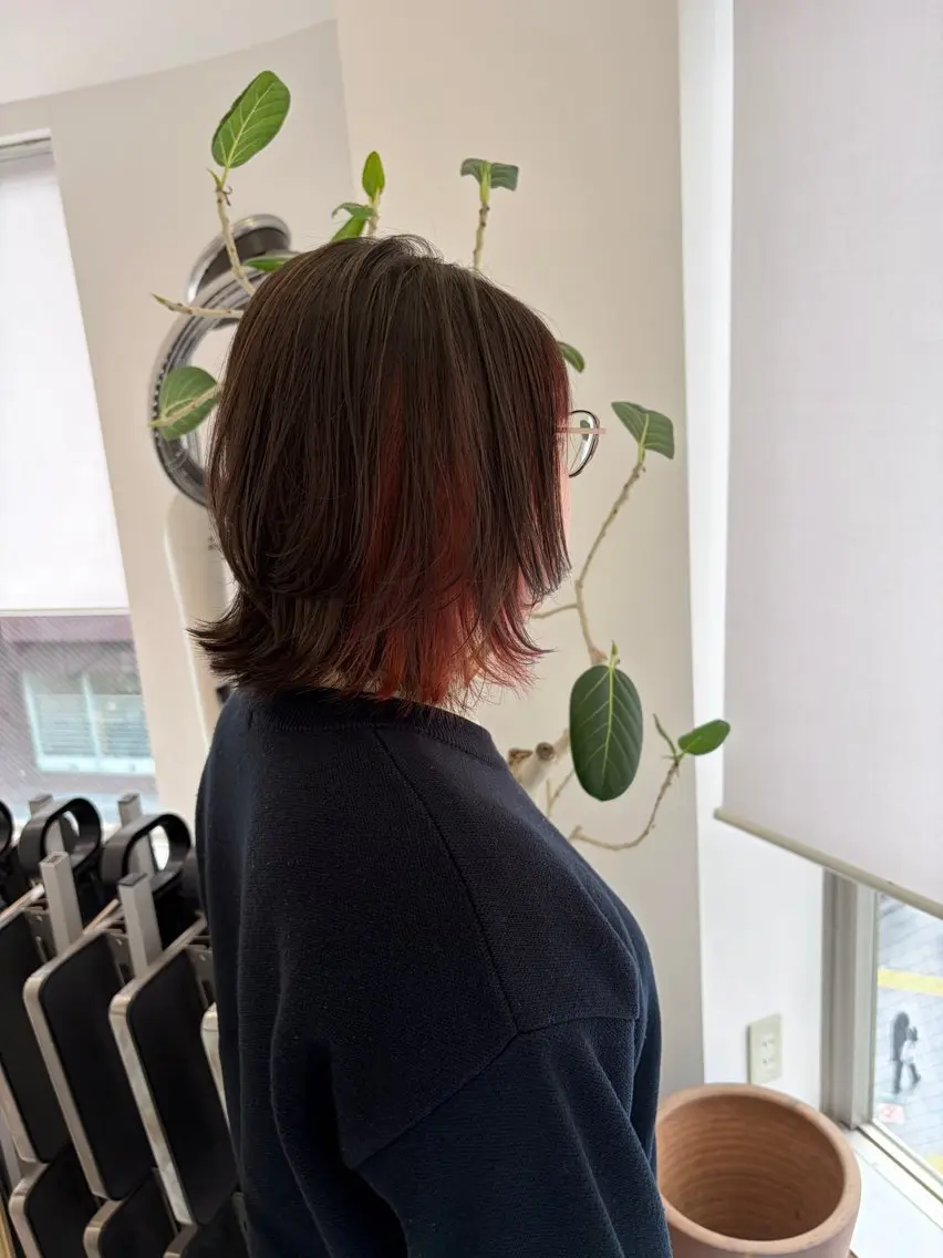 ミディアム カラー カット ヘアカラー 🍓似合わせカット× パーマ/矢木🍓のヘアスタイル