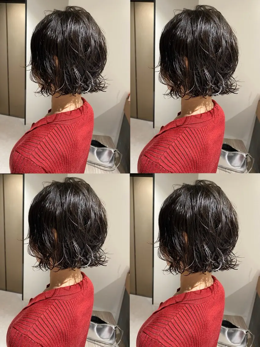 ミディアム ミディアムパーマ レイヤーカット カット パーマ fier_umeda 梨花 rifaのヘアスタイル
