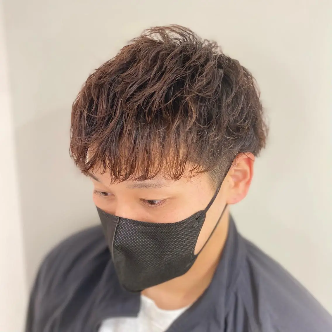 ショート パーマ メンズ カット パーマ 橋本 琉磨のヘアスタイル