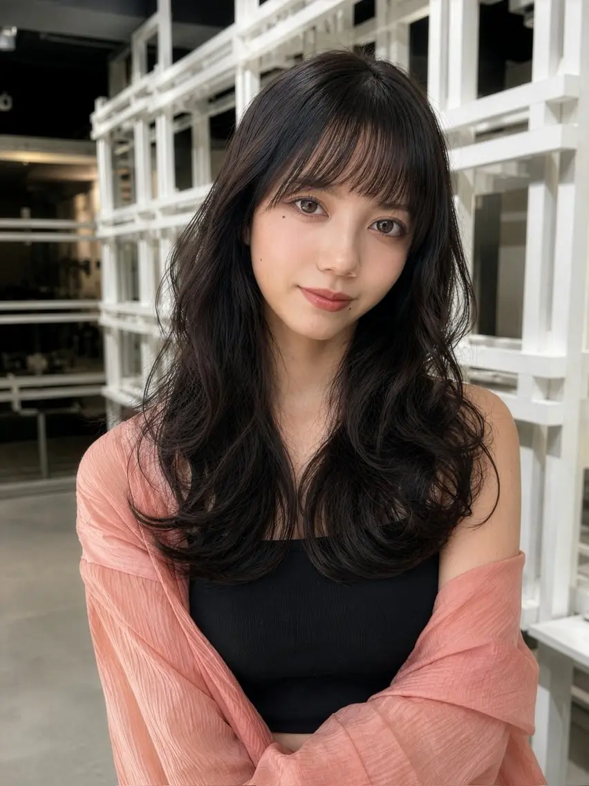 セミロング カット ヘアカラー トリートメント 恵比寿結べるレイヤー 地毛風カラー大場のヘアスタイル