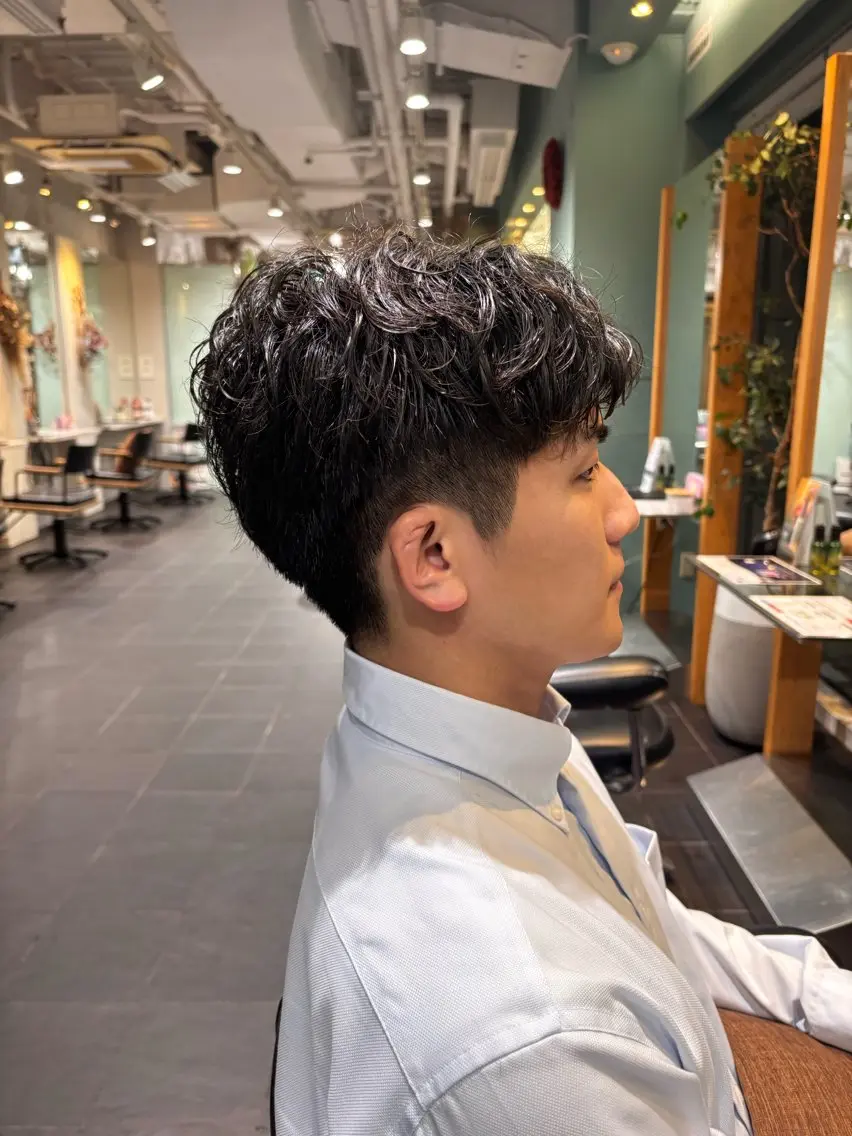 ロング パーマ メンズ オーガニックカラー/ 表参道/ルカのヘアスタイル