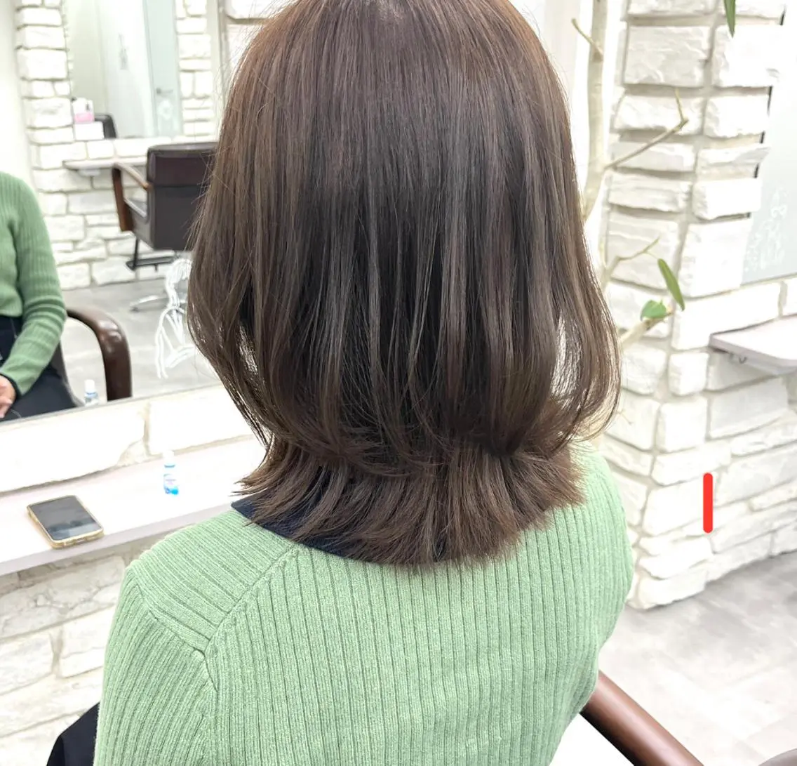 カラー グレージュ オリーブグレージュ オリーブグレー カット ヘアカラー トリートメント 天王寺韓国ヘア✨ /髪質改善/小山歓実のヘアスタイル