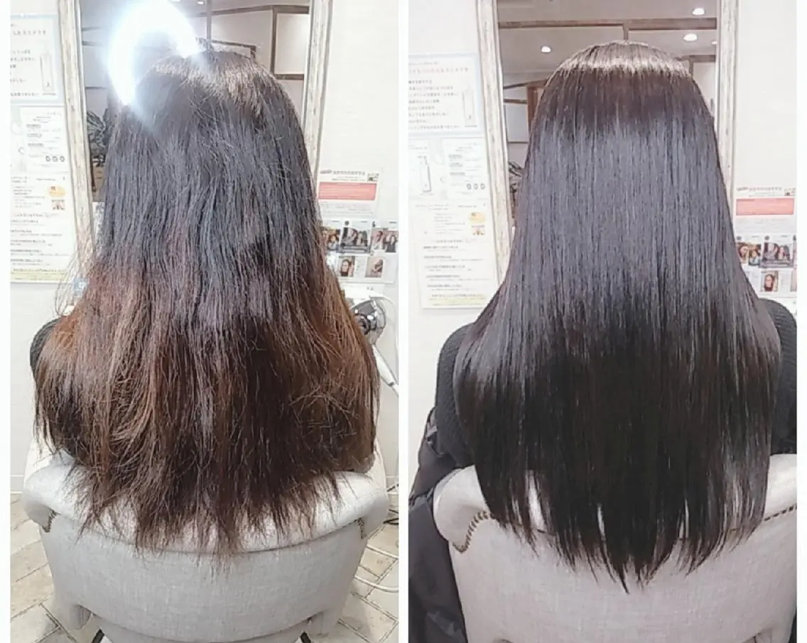 ロング カラー ブラウンカラー ダークグレー 髪質改善 kijima ricoのヘアスタイル