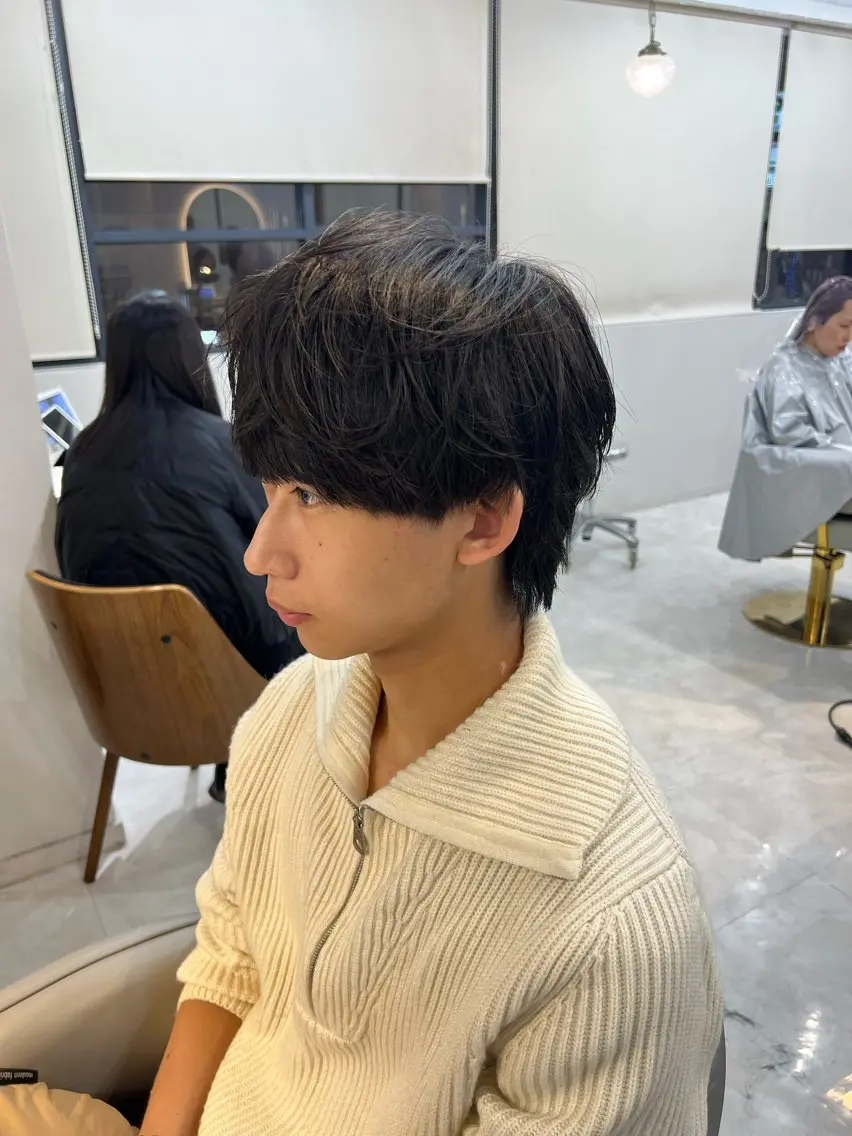 メンズ マッシュウルフ マッシュ メンズウルフカット ウルフカット 縮毛矯正練習 モデル募集✨️NOAのヘアスタイル
