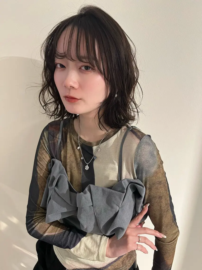 潤い水パーマ＋カット＋内部修復トリートメント[天王寺]の写真