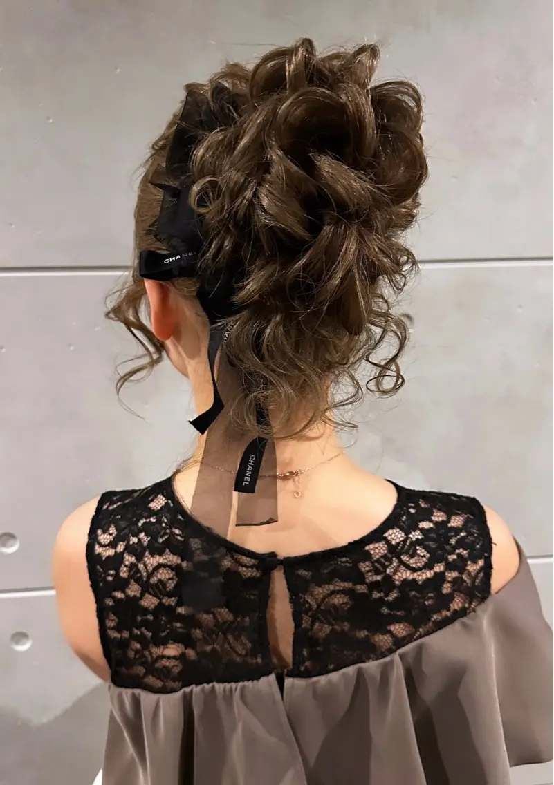 ロング ヘアアレンジ 結婚式・ブライダル 吉野 華乃のヘアスタイル