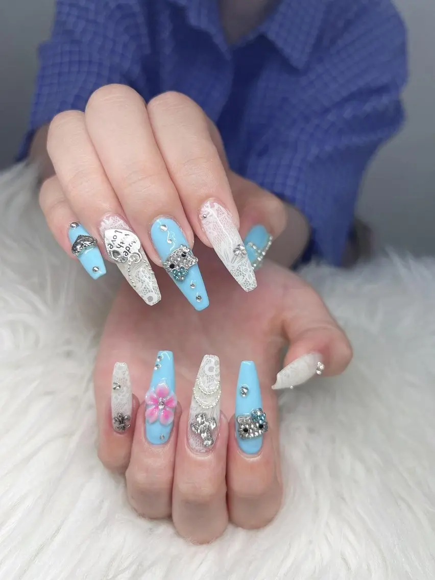 ネイル 長さ出し グラデーション 卒業式 キラキラネイル マグネットネイル ハンドネイル Lee Nailsのネイルデザイン