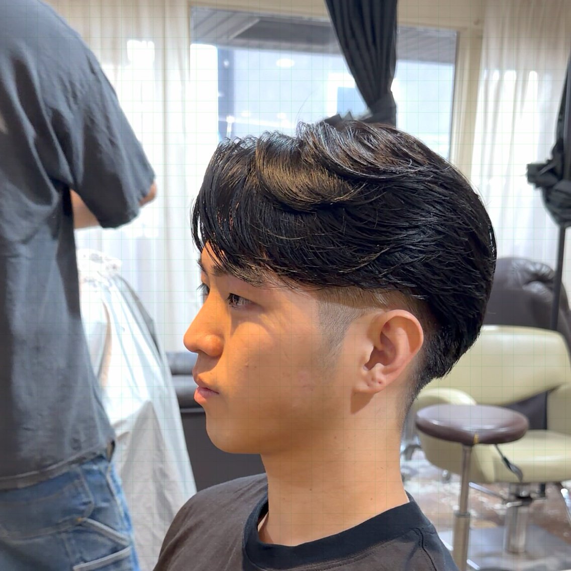 メンズ カット パーマ 原田 黎也のヘアスタイル