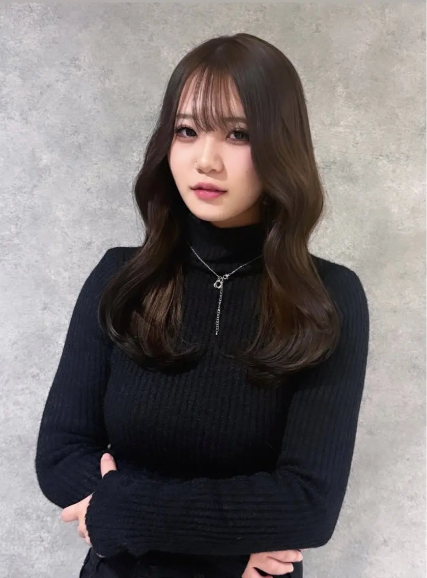 ロング カラー ブラウンカラー トリートメント ヘアカラー 紅都🫧水光カラー ブラウンベージュ🫧のヘアスタイル
