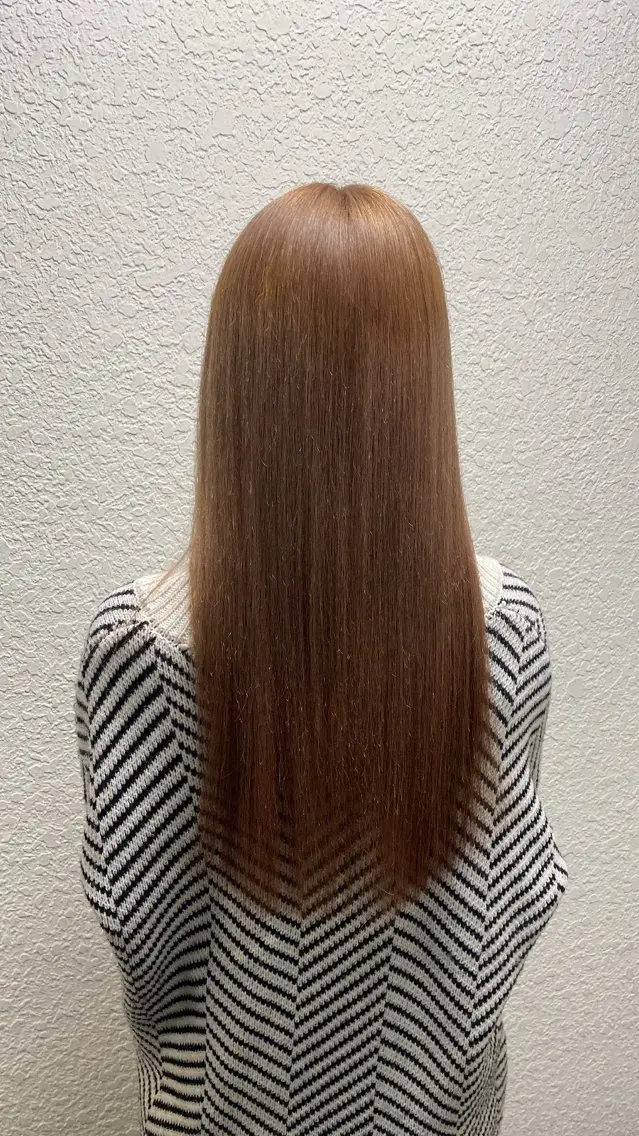 ロング カラー 髪質改善 ヘアカラー トリートメント 福原 未来のヘアスタイル