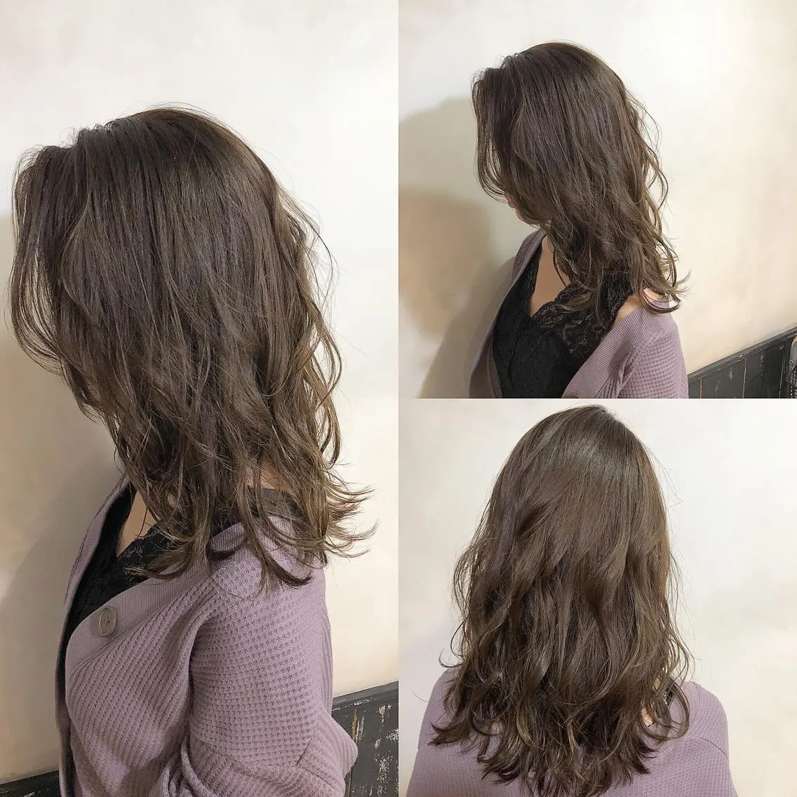 セミロング カラー ヘアアレンジ キッズ グレージュ ハイライトカラー ラベンダーカラー ラベンダーグレージュ ラベンダーグレー 綺麗な髪質にしたい方 限定🌈清水　祥のヘアスタイル