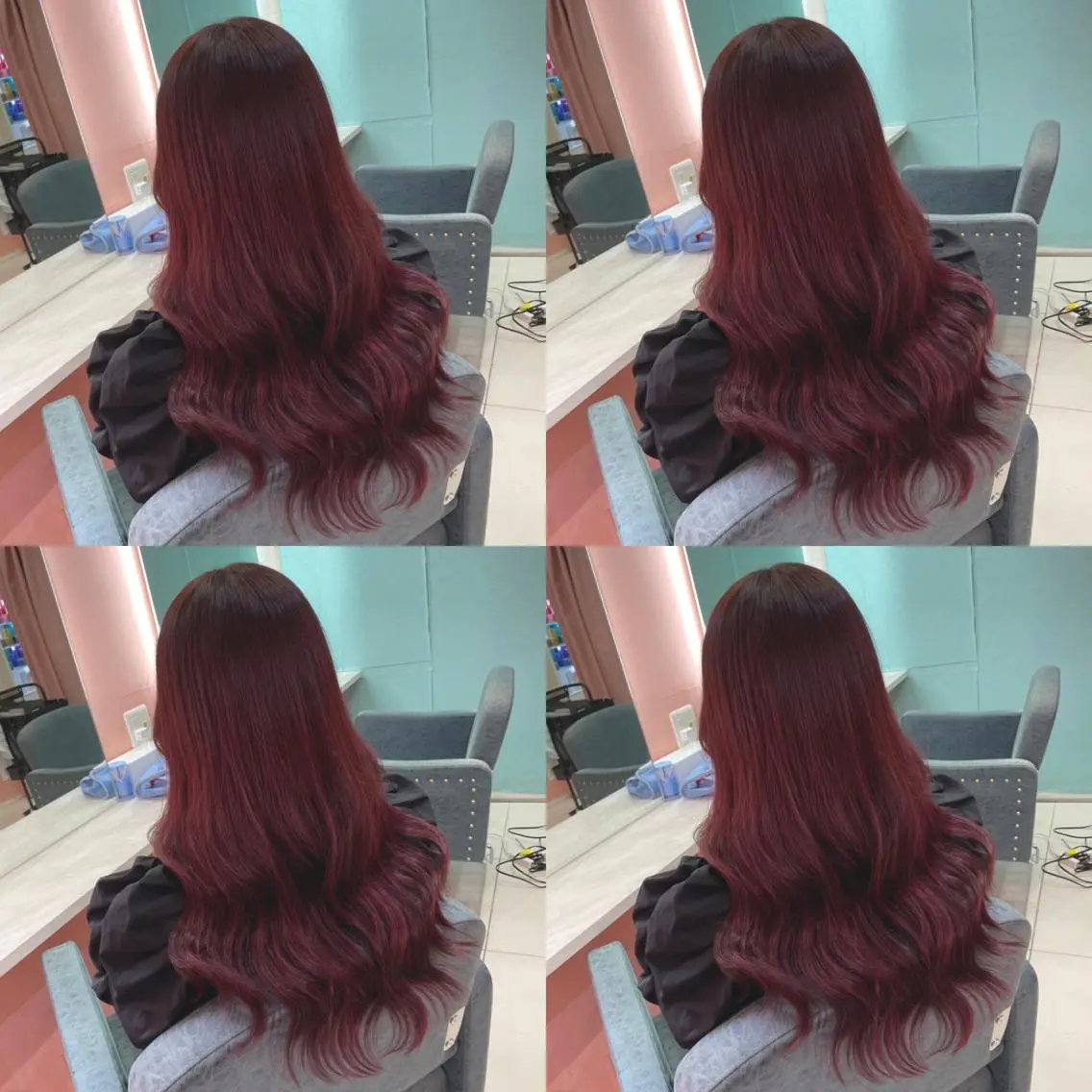 ロング カラー カシス ピンクカラー 🌷MAYU 🌷のヘアスタイル
