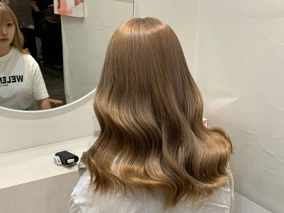 ミディアム カラー パーマ ヘアアレンジ メンズ キッズ 🤍韓国風レイヤー/ 艶髪🤍鳥越美羽のヘアスタイル