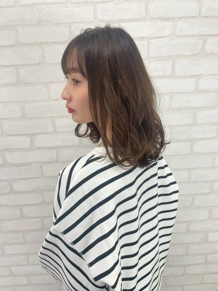 セミロング カラー カット ヘアカラー 似合わせボブ/モデル 様募集中！ツムギ🩵のヘアスタイル