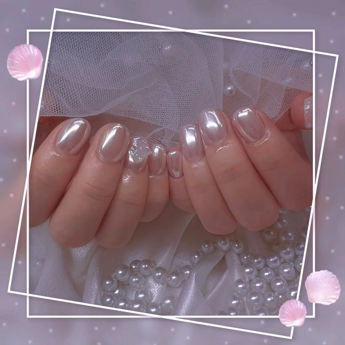 ネイル チークネイル ガーリー グラデーション マグネットネイル ピンク ハンドネイル Chill Nailsalonのネイルデザイン