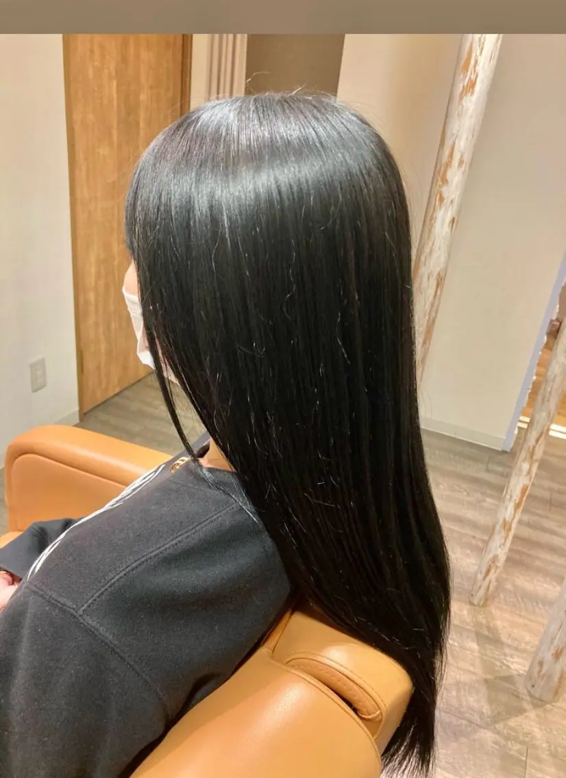 ロング 縮毛矯正 森田 研司のヘアスタイル