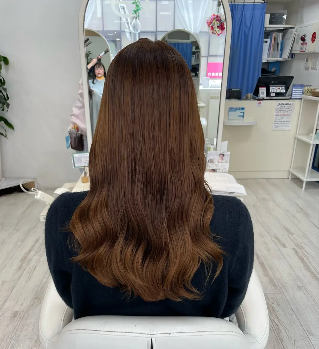 ロング カラー カット ヘアカラー トリートメント 町田 あみのヘアスタイル