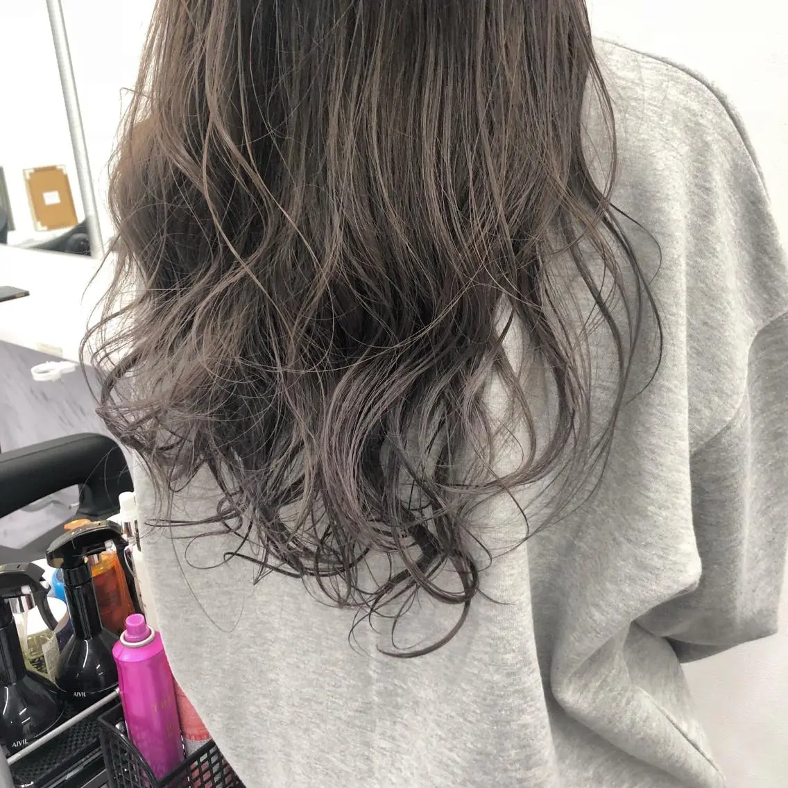 ロング カラー ヘアアレンジ グレージュ ラベンダーカラー ラベンダーグレージュ ラベンダーグレー 美髪矯正/透明感カラ ー🫧YUUKI🫧のヘアスタイル