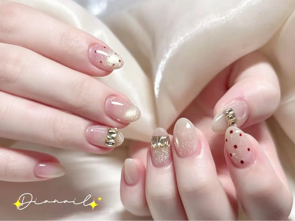 ネイル フットネイル 韓国ネイル レース マグネットネイル ニュアンスネイル ハンドネイル Dia nail サロンのネイルデザイン